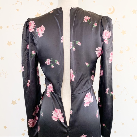 NEW Reformation Toronto Floral Midi Slit Dress - Picture 9 of 16